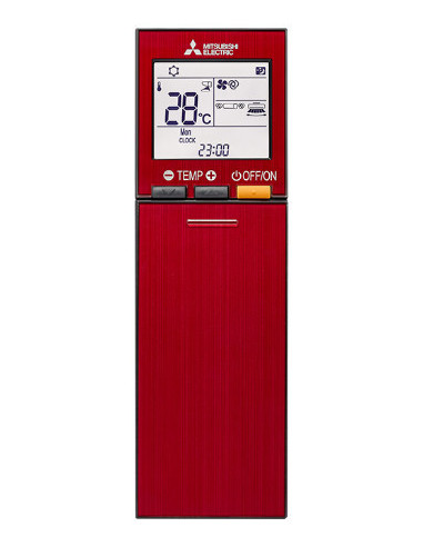 Ar Condicionado Mitsubishi 12000 btus Inverter gama Kirigamine Style Vermelho
